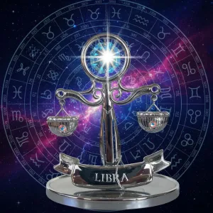 Strieborná figúrka Znamenie VÁHY (so Swarovski krištáľmi)