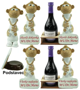 Figúrky pre pani doktorku s menom a výročným číslom