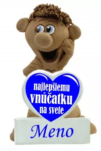 Postavička s menom a srdiečkom - najlepšiemu vnúčatku Muž
