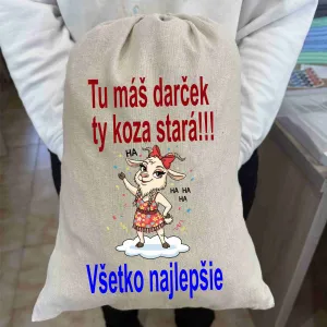 Darčekové vrecko všetko najlepšie pre starú kozu