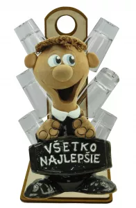 Stromček s pohárikmi a figúrkou - všetko najlepšie
