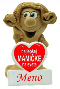 Postavička s menom a srdiečkom - mamičke