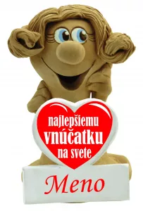 Postavička s menom a srdiečkom - najlepšiemu vnúčatku Žena