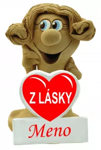 Postavička s menom a srdiečkom - z lásky Žena
