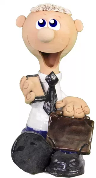 Extra figúrka - muž s mobilom a kufríkom