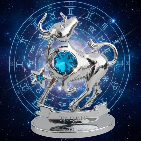 Strieborná figúrka Znamenie BÝK (so Swarovski krištáľmi)