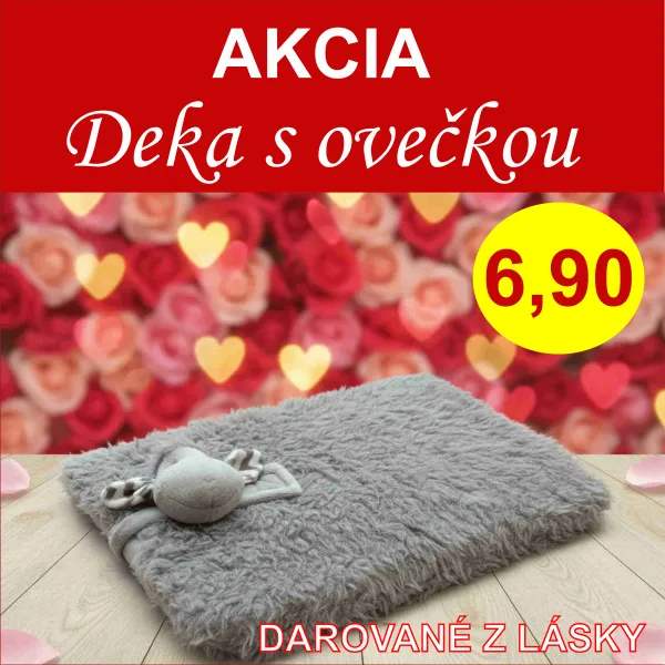 Mäkučká plyšová deka s ovečkou