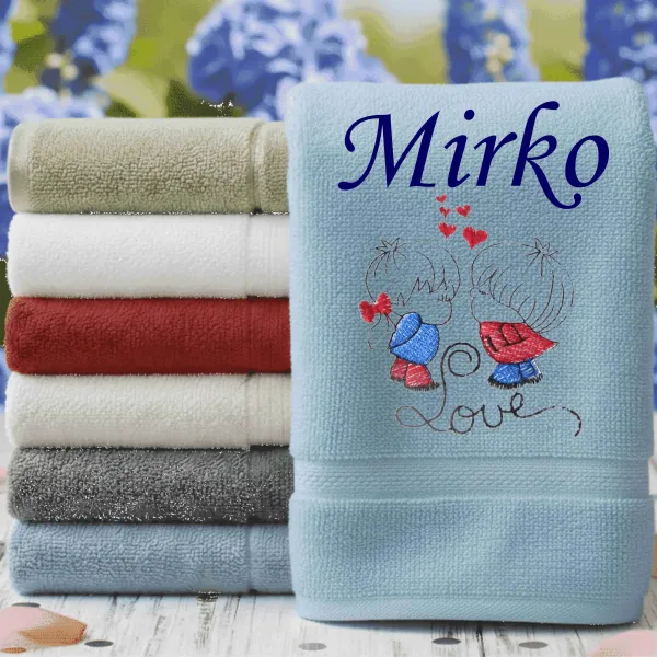 Osuška pre zamilovaných s menom na želanie