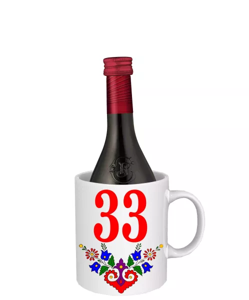 Hrnček SK2 s vínom - k narodeninám s číslom 30 Biele víno