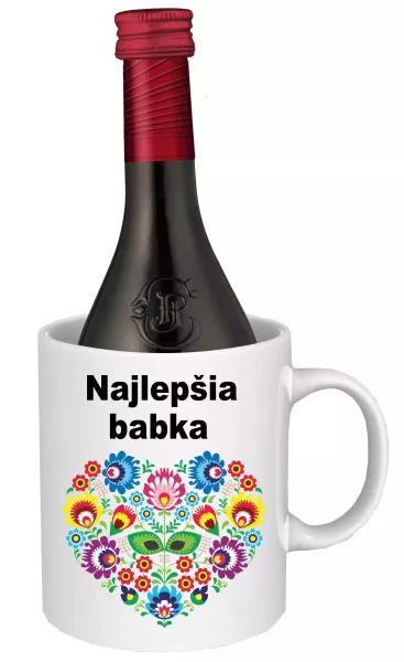 Hrnček SK s vínom - najlepšia babka Biele víno