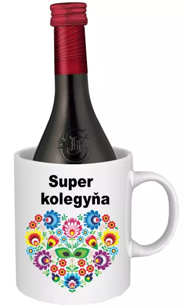Hrnček SK s vínom - super kolegyňa Biele víno
