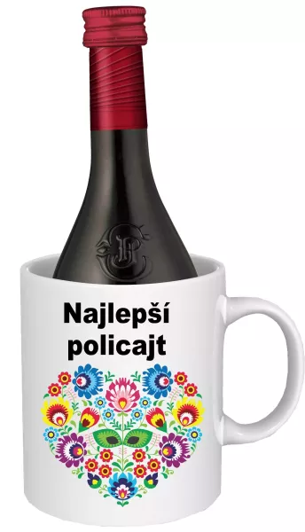 Hrnček SK s vínom - najlepší policajt Biele víno