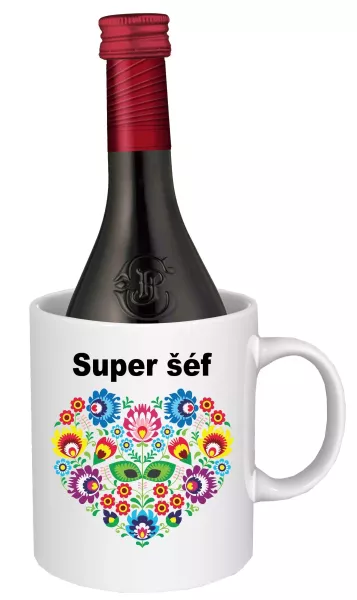 Hrnček SK s vínom - super šéf Červené víno