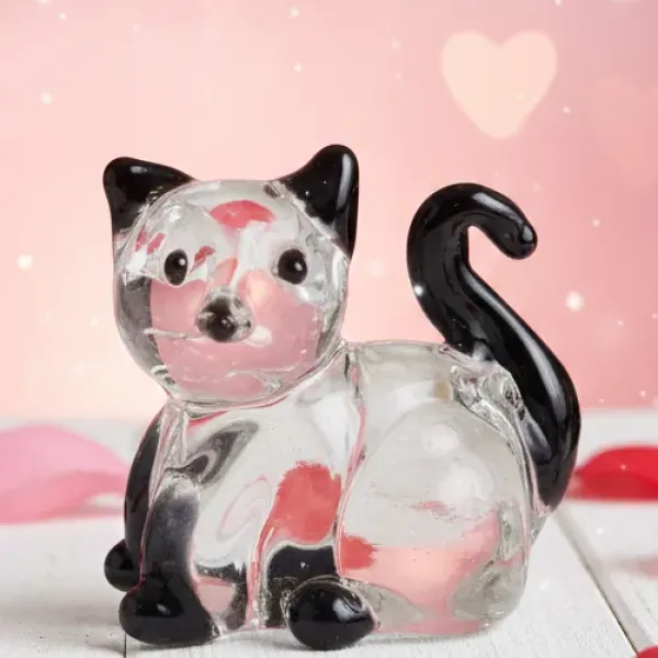 Mačiatko sklenené čierne