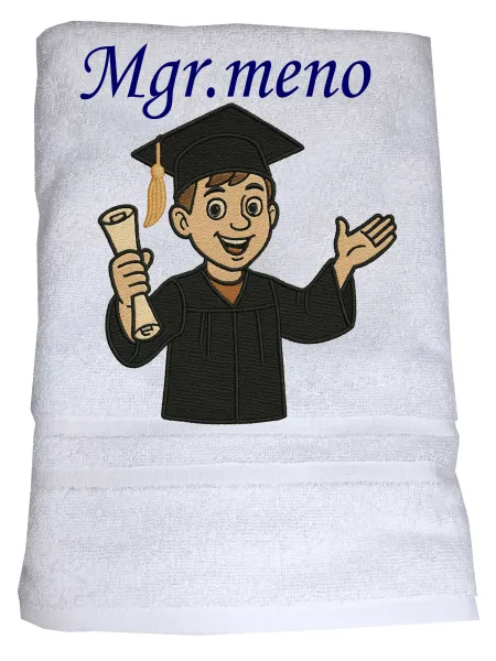 Osuška študent s menom a titulom Mgr.