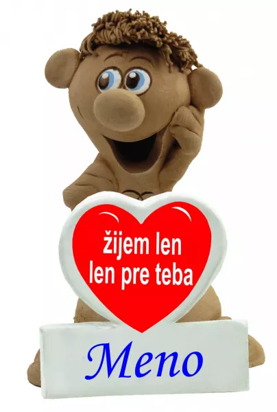 Postavička s menom a srdiečkom - žijem len pre teba Muž