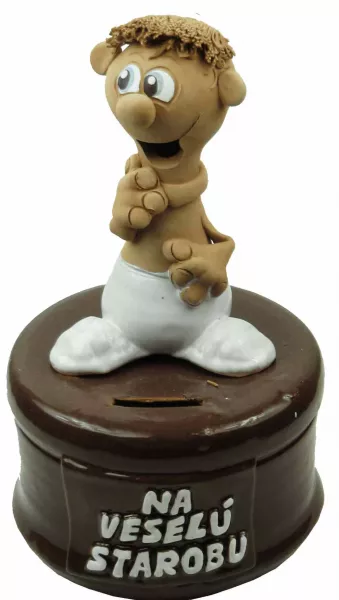 Pokladnička s postavou - na veselú starobu muž
