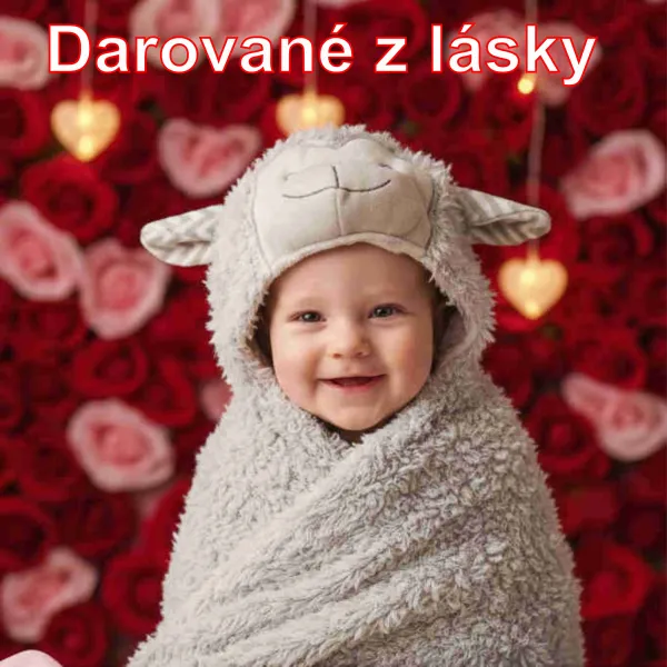 Plyšový župan pre deti - ovečka