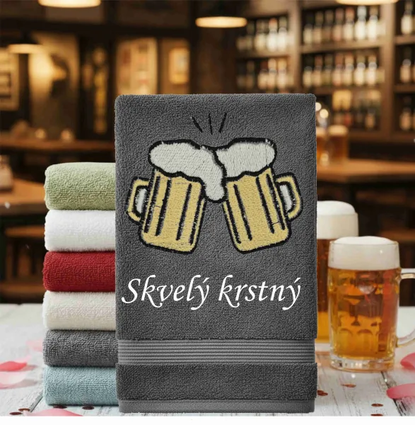 Osuška pre pivára - skvelý krstný.