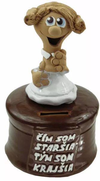 Pokladnička s postavou - čím som staršia, tým som krajšia