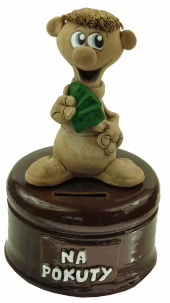 Pokladnička s postavou - na pokuty muž