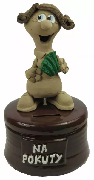 Pokladnička s postavou - na pokuty žena