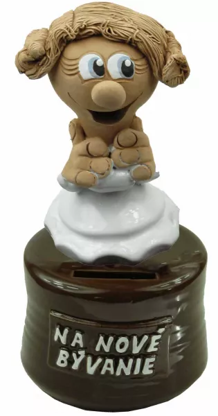 Pokladnička s postavou - na nové bývanie žena