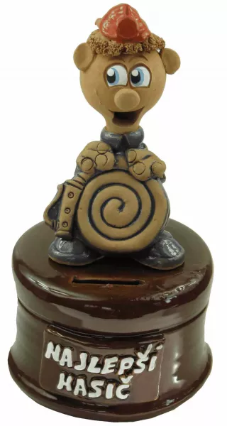 Pokladnička s postavou - hasič