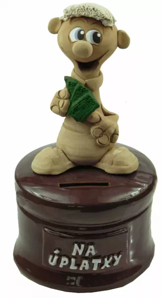 Pokladnička s postavou - na úplatky muž