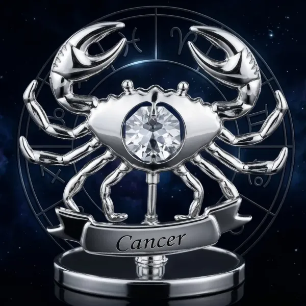 Postriebrená figúrka Znamenie RAK (s krištáľom)