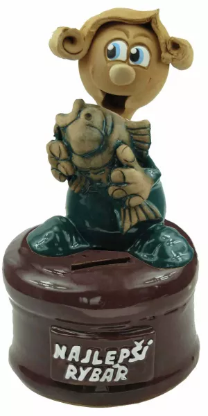 Pokladnička s postavou - rybárka