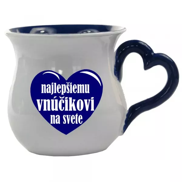 Šálka s uchom v tvare srdiečka – najlepšiemu vnúčikovi na svete