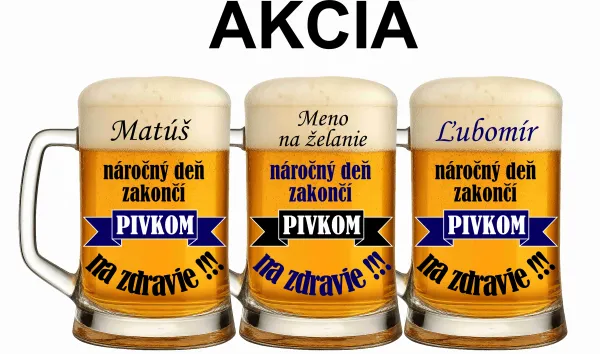 Pohár na pivo s menom na želanie
