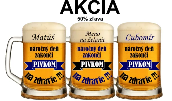 Pohár na pivo s menom na želanie