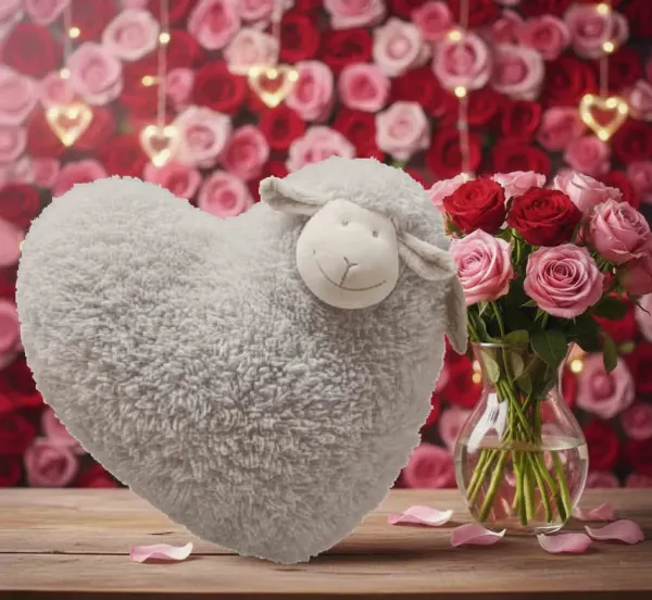 Vankúš v tvare srdiečka