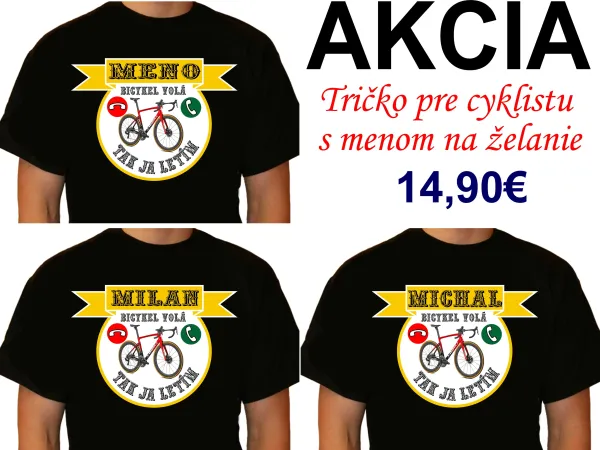 Tričko pre cyklistu s menom