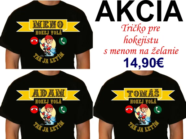 Tričko pre hokejistu s menom