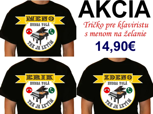 Tričko pre klaviristu s menom