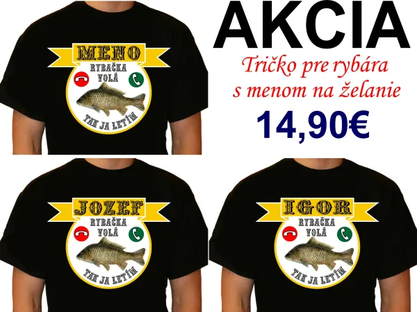 Tričko pre rybára s menom na želanie