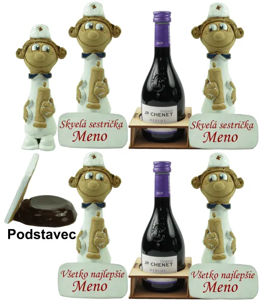 Figúrka pre sestričku s menom a výročným číslom na želanie