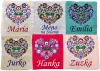 Osuška s folklórnym srdiečkom a menom na želanie.