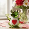 Sklenená žabka so srdiečkom